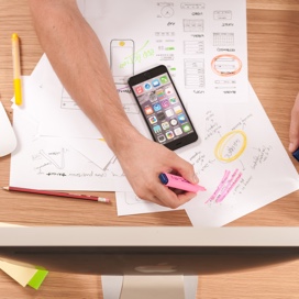 person working on new product design